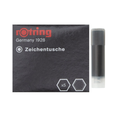 rOtring Isograph-Tuschepatronen 5 Stück schwarz