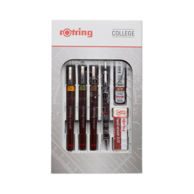 rOtring Isograph Fineliner College Set 0,2 mm/ 0,3 mm/ 0.5 mm, 3 Stück