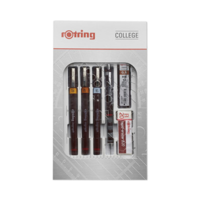 rOtring Isograph Fineliner College Set 0,2 mm/ 0,4 mm/ 0,6 mm, 3 Stück