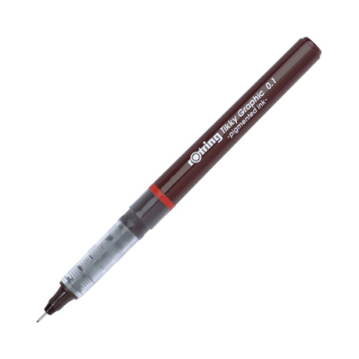 rOtring Tikky-Grafik Fineliner Filzstifte 0,1 mm schwarze Tinte