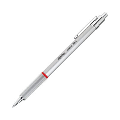 Stylo-bille rOtring Rapid PRO pointe moyenne argent