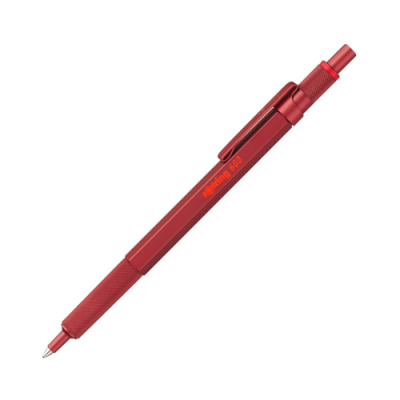 rOtring 600 stylo bille encre bleue corps rouge rechargeable