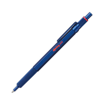 rOtring 600 stylo bille encre bleue corps bleu rechargeable