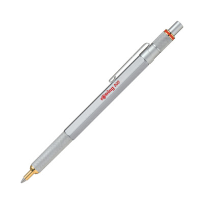 rOtring 800 stylo bille, corps argenté rechargeable