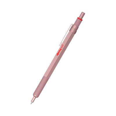 rOtring 600 stylo bille corps or rose