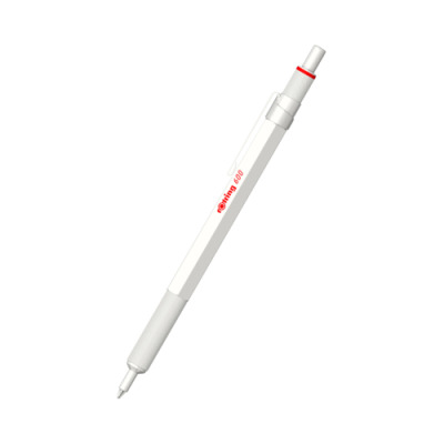 rOtring 600 Metall Kugelschreiber perlweißer Schaft